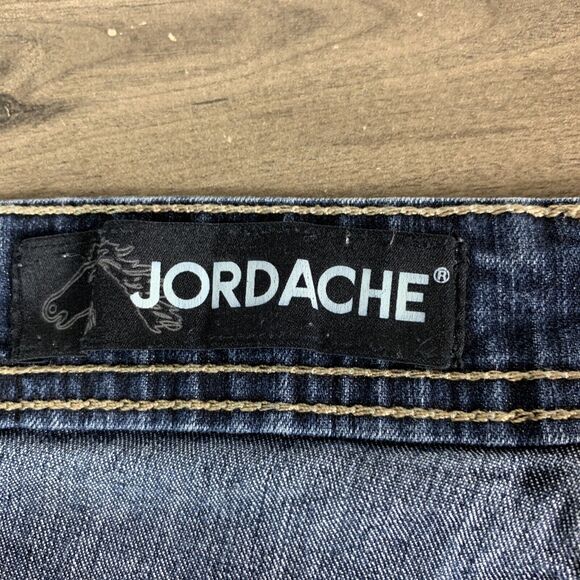 Jordache Womens Jeans Bootcut Size 16 Stretch Waist Dark Wash Flap Pockets - Picture 6 of 9
